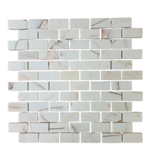 Load image into Gallery viewer, ROSETTE DOLOMITE MINI BRICKBOND HONED MOSAIC
