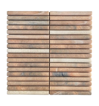 Load image into Gallery viewer, ROSA PORTOGALLO MINI FLUTES HONED MOSAIC
