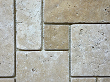 Load image into Gallery viewer, CLASSIC TRAVERTINE MINI FRENCH PATTERN TUMBLED MOSAIC
