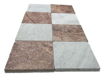 Load image into Gallery viewer, ROSSO TRAVERTINE &amp; SOLTO MARBLE TUMBLED &amp; UNFILLED CHECKERBOARD
