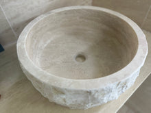 Load image into Gallery viewer, JERUSALEM BASIN Silver TRAVERTINE
