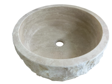 Load image into Gallery viewer, JERUSALEM BASIN Silver TRAVERTINE
