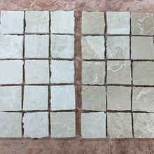 Load image into Gallery viewer, SNOW WHITE LIGHT MARBLE RUSTIC LRG SQUARE MOSAIC
