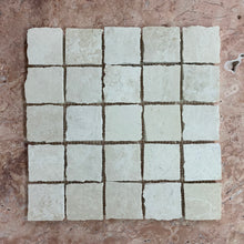 Load image into Gallery viewer, SNOW WHITE LIGHT MARBLE RUSTIC LRG SQUARE MOSAIC
