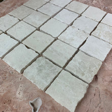 Load image into Gallery viewer, SNOW WHITE LIGHT MARBLE RUSTIC LRG SQUARE MOSAIC
