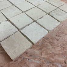 Load image into Gallery viewer, SNOW WHITE LIGHT MARBLE RUSTIC LRG SQUARE MOSAIC
