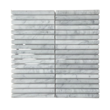 Load image into Gallery viewer, CARRARA MINI FLUTES HONED MOSAIC
