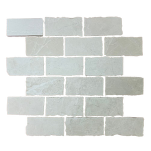 Load image into Gallery viewer, SNOW WHITE MARBLE RUSTIC BRICKBOND MOSAIC
