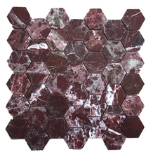 Load image into Gallery viewer, MORITZ MARRONE HEXAGON HONED MOSAIC
