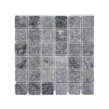 Load image into Gallery viewer, BLUE MARBLE SQUARE TUMBLED MOSIAC
